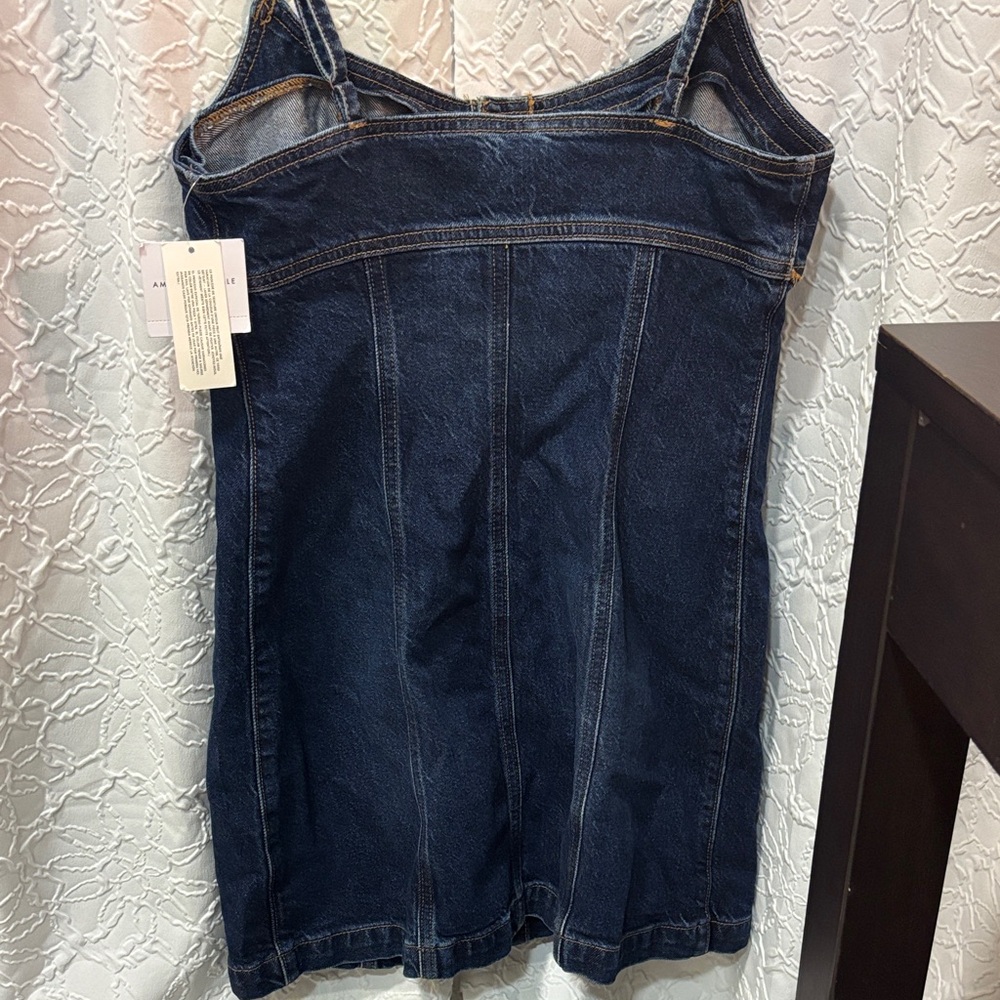 Denim American Eagle Button-Front Mini Dress NWT - image 2